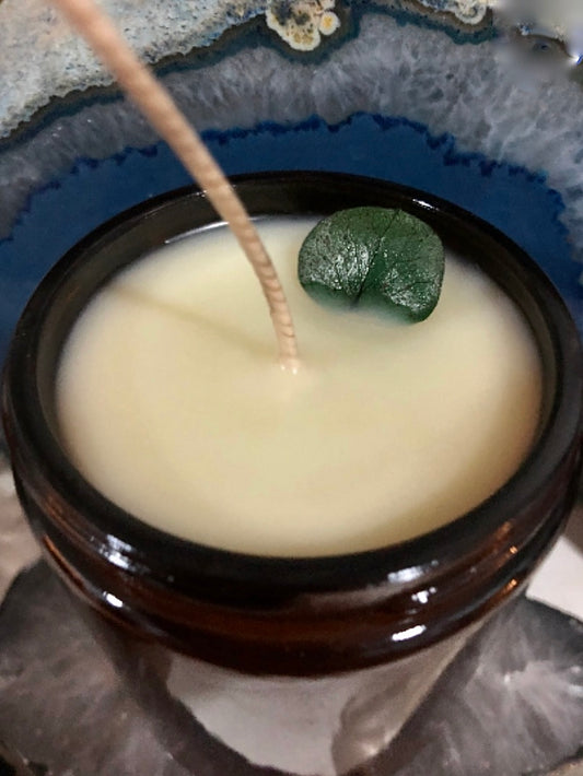 Birch & Eucalyptus Hand Poured candle ~ Essential Oils Only ~ All Natural~ No Fragrances~ No Chemicals~ Soy Free* Essential oil candle