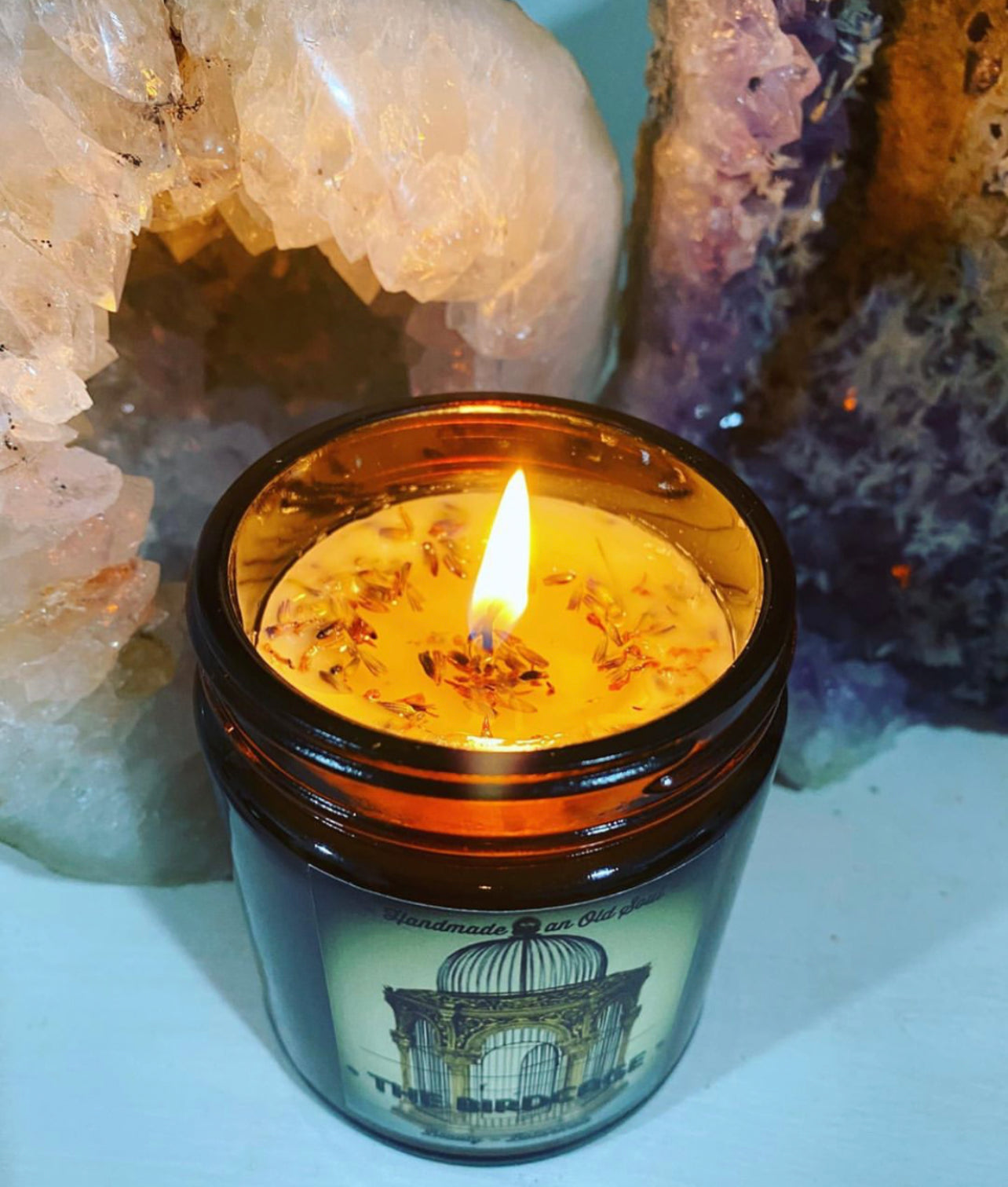 Vanilla, Lavender & Lemon Organic Beeswax Handmade Candles ~ Essential Oils ~ dried Lavender ~ Soy FREE* ~ Palm Oil FREE* ~ Paraffin FREE**