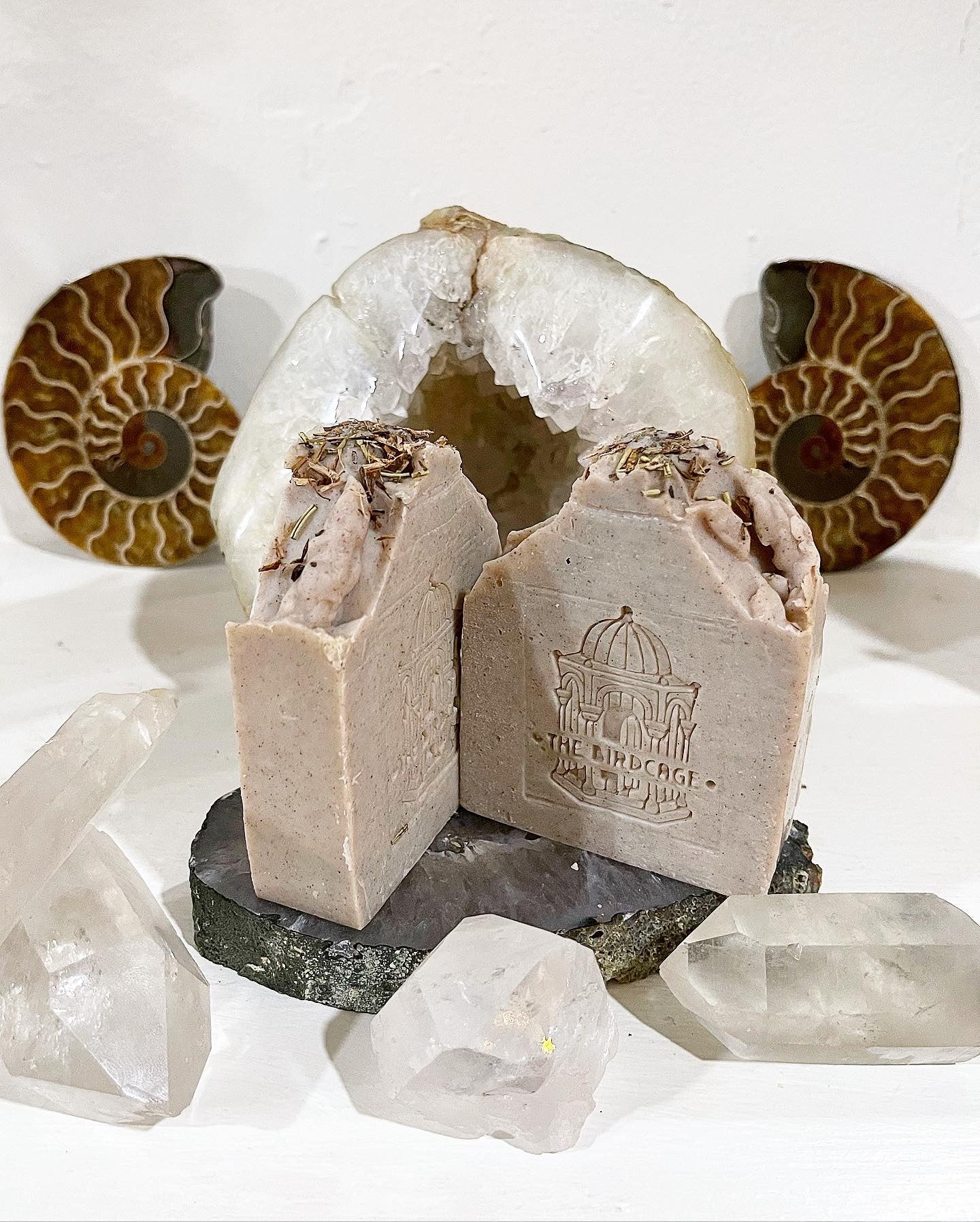 Ho Wood & Camphor Handmade Soap ~ with Moroccan Rhassoul Clay, Black Walnut Powder w/ White Willow Bark and Rosemary ~Palm Oil Free ~Natural