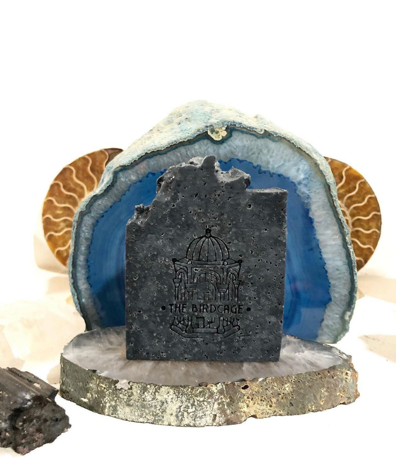 Charcoal Acne Defense Bar ~ "The Black Sea" ~ Pure Food Grade Activated Charcoal , Bentonite Clay w/ TeaTree and Grapefruit and exfoliating Dead Sea Salt