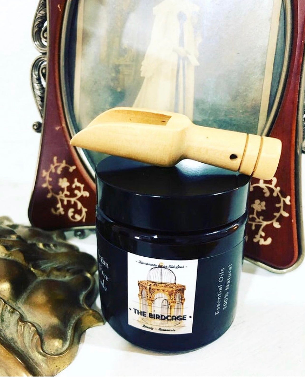 Victorian Love Cage ~ Candle Holder, Rose Candle , Rose Scrub, Victorian Garden Roll on and Pink Lemonade Handmade Soap *