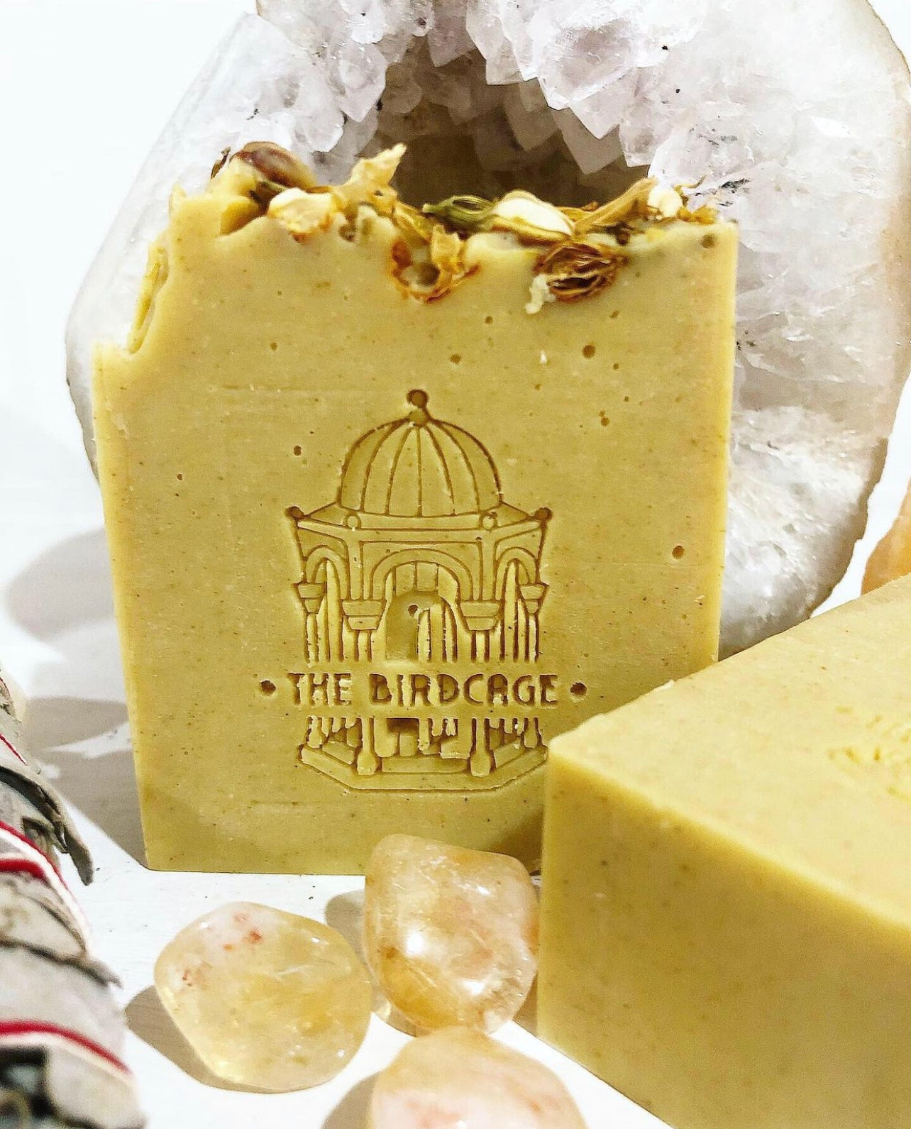 Clary Sage & Ripe Orange Handmade Soap ~ Pure Therapeutic Grade Essential Oils with Moroccan Rhassoul Clay w/ Safflower powder