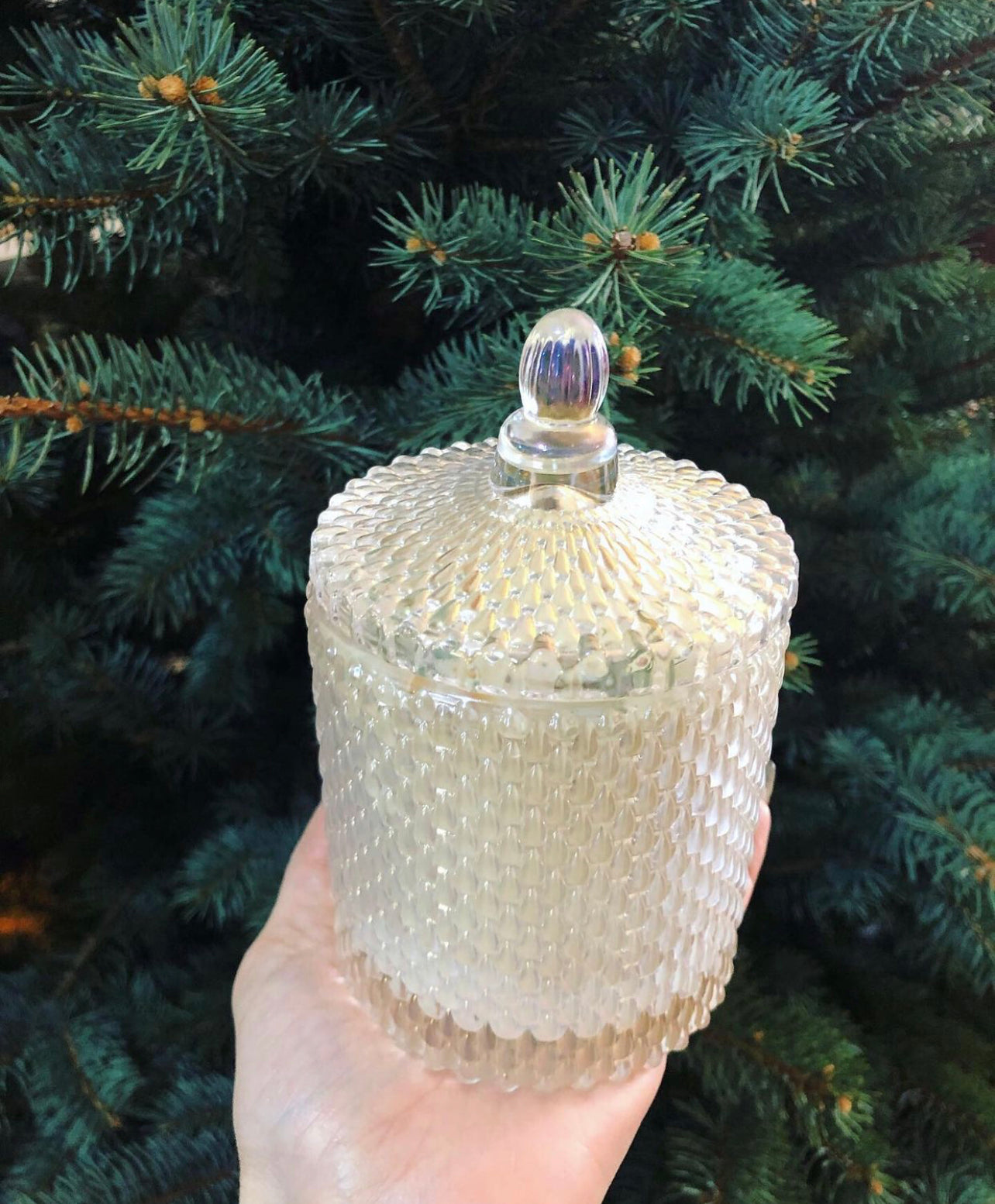 Anastasia *~ Iridescent glass vessel filled with the Natural scent of your dreams*~Natural Hand poured Candle~ Essential Oils only