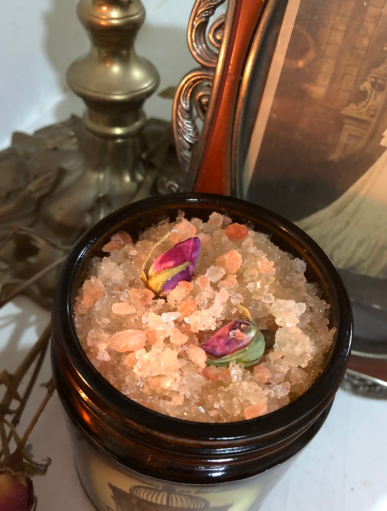 Victorian Rose Scrub* ~ Sugar/Salt Scrub infused with Rose, Lavender and Ylang Ylang ~ Himalayan Pink Salt / Dead Sea Salt / Epsom Salt