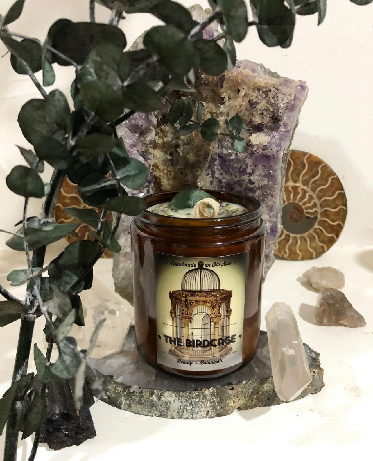 Lavender & Eucalyptus Natural Candle ~ Hand Poured ~ Essential Oils ~ Soy Free ~ No Perfumes ~Handmade by an Old Soul~ *