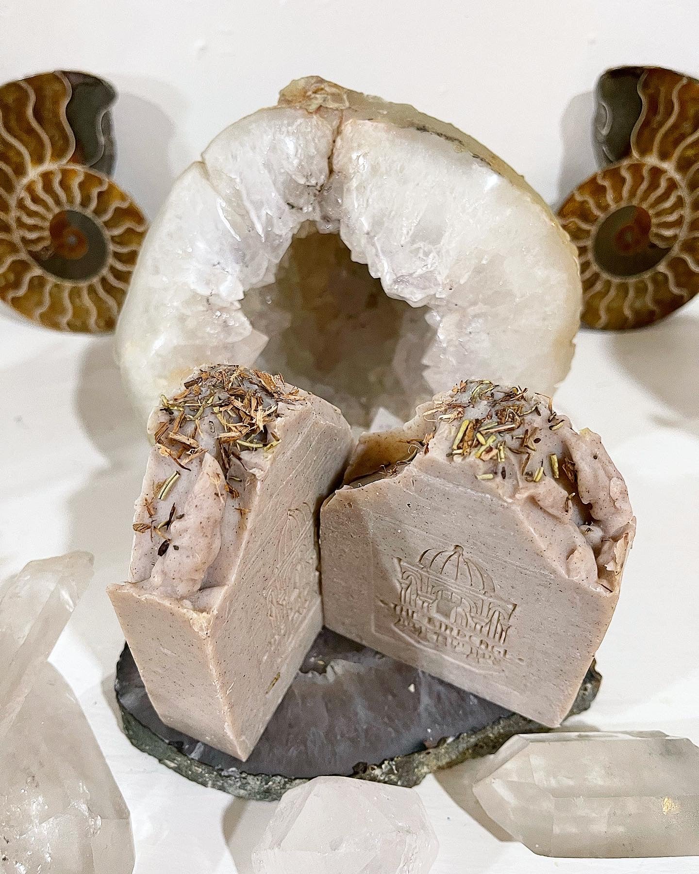 Ho Wood & Camphor Handmade Soap ~ with Moroccan Rhassoul Clay, Black Walnut Powder w/ White Willow Bark and Rosemary ~Palm Oil Free ~Natural