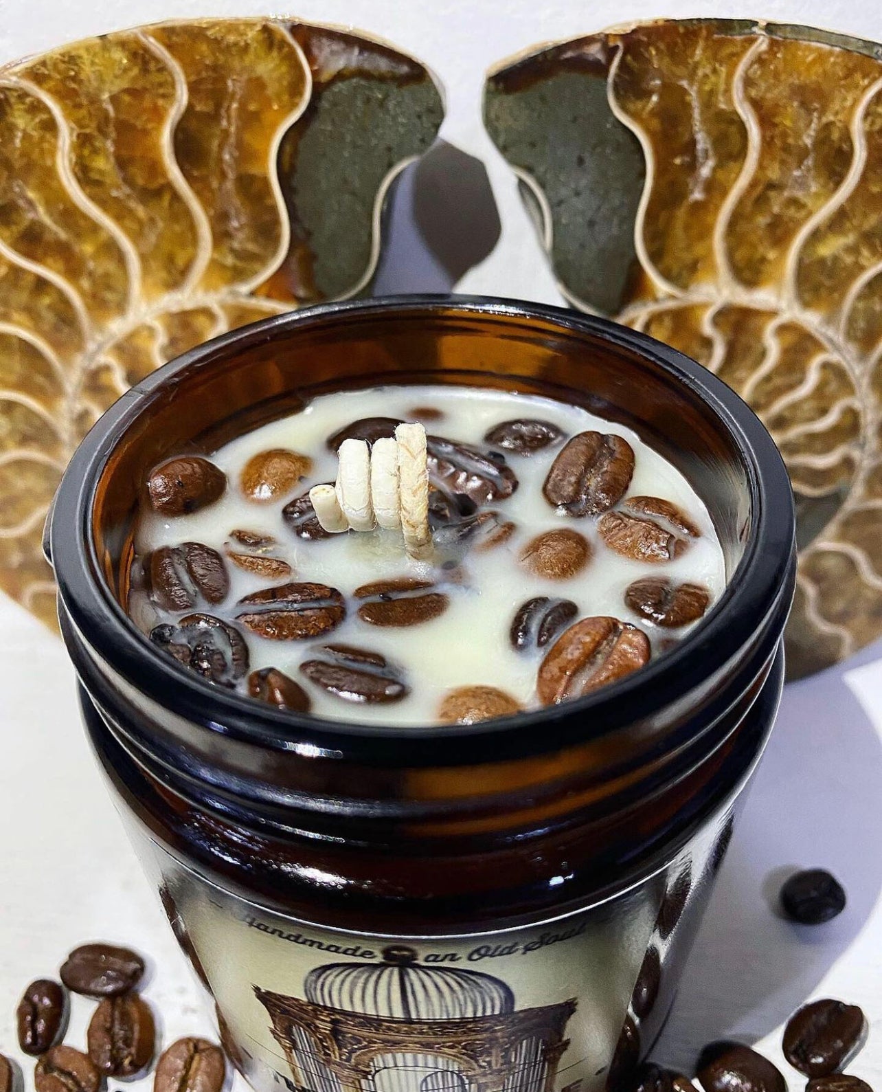 Ginger Spice Latte Candle ~ Essential Oils Only ~ All Natural ~ No Fragrances~ Chemical Free ~ Soy Free*