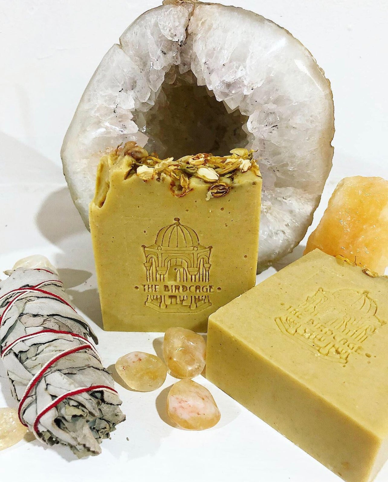 Clary Sage & Ripe Orange Handmade Soap ~ Pure Therapeutic Grade Essential Oils with Moroccan Rhassoul Clay w/ Safflower powder