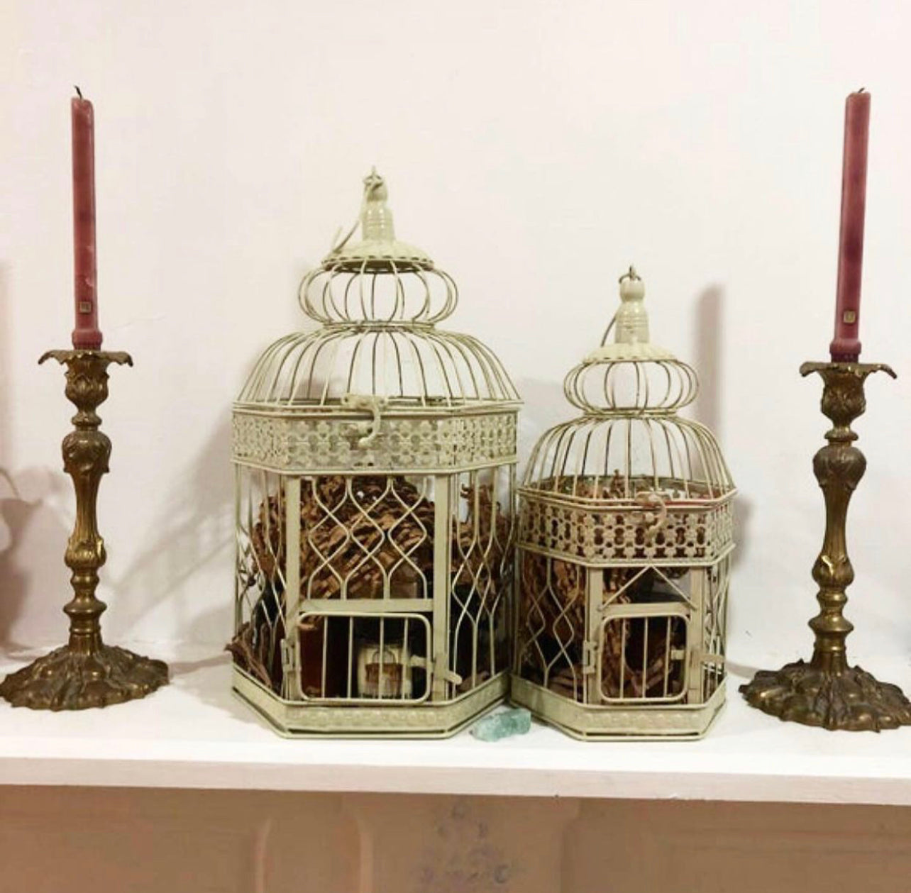 Birdcage Candle Holders ~ Comes with one candle of choice ~ or personalized Gift Cages w/ various items*Shipping Varies ~ please message