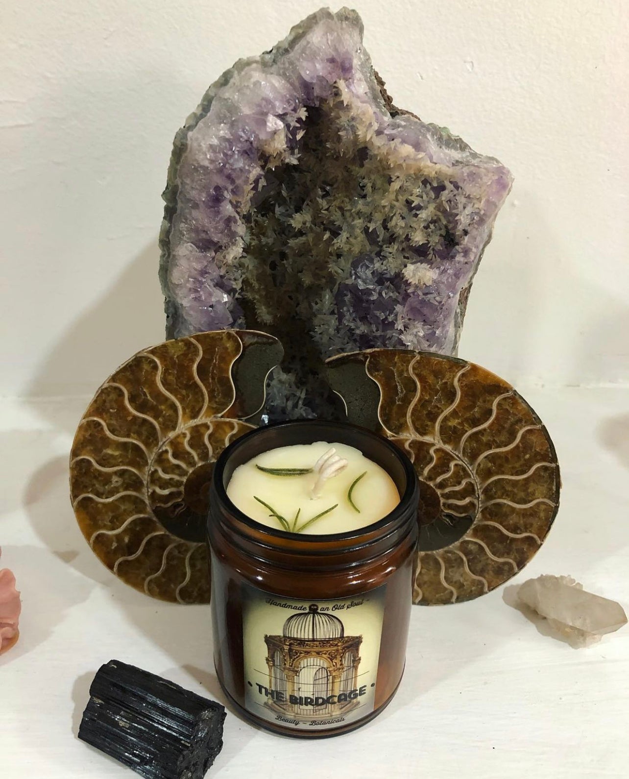 Bergamot & Rosemary Organic Beeswax Handmade Candles ~ Essential Oils ~ No perfumes ~Handmade by an Old Soul ~ *