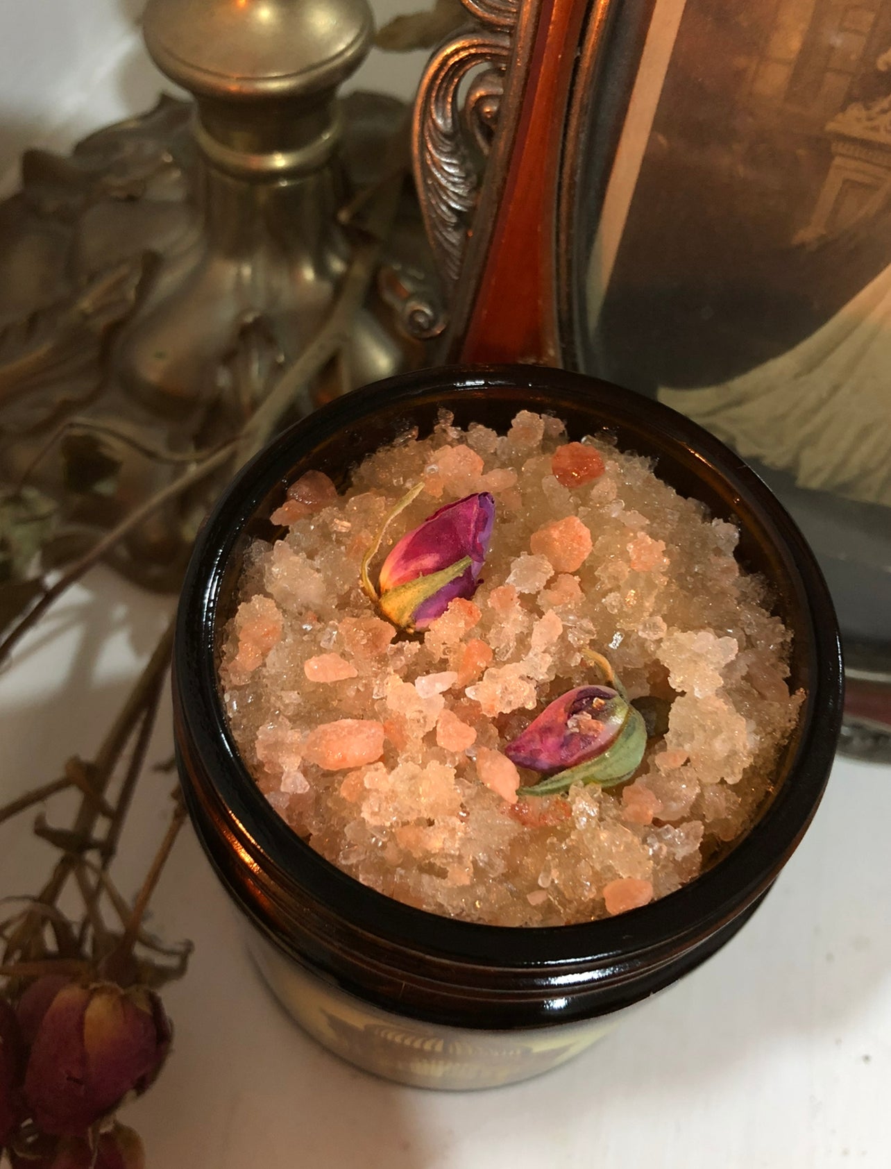 Victorian Rose Scrub* ~ Sugar/Salt Scrub infused with Rose, Lavender and Ylang Ylang ~ Himalayan Pink Salt / Dead Sea Salt / Epsom Salt