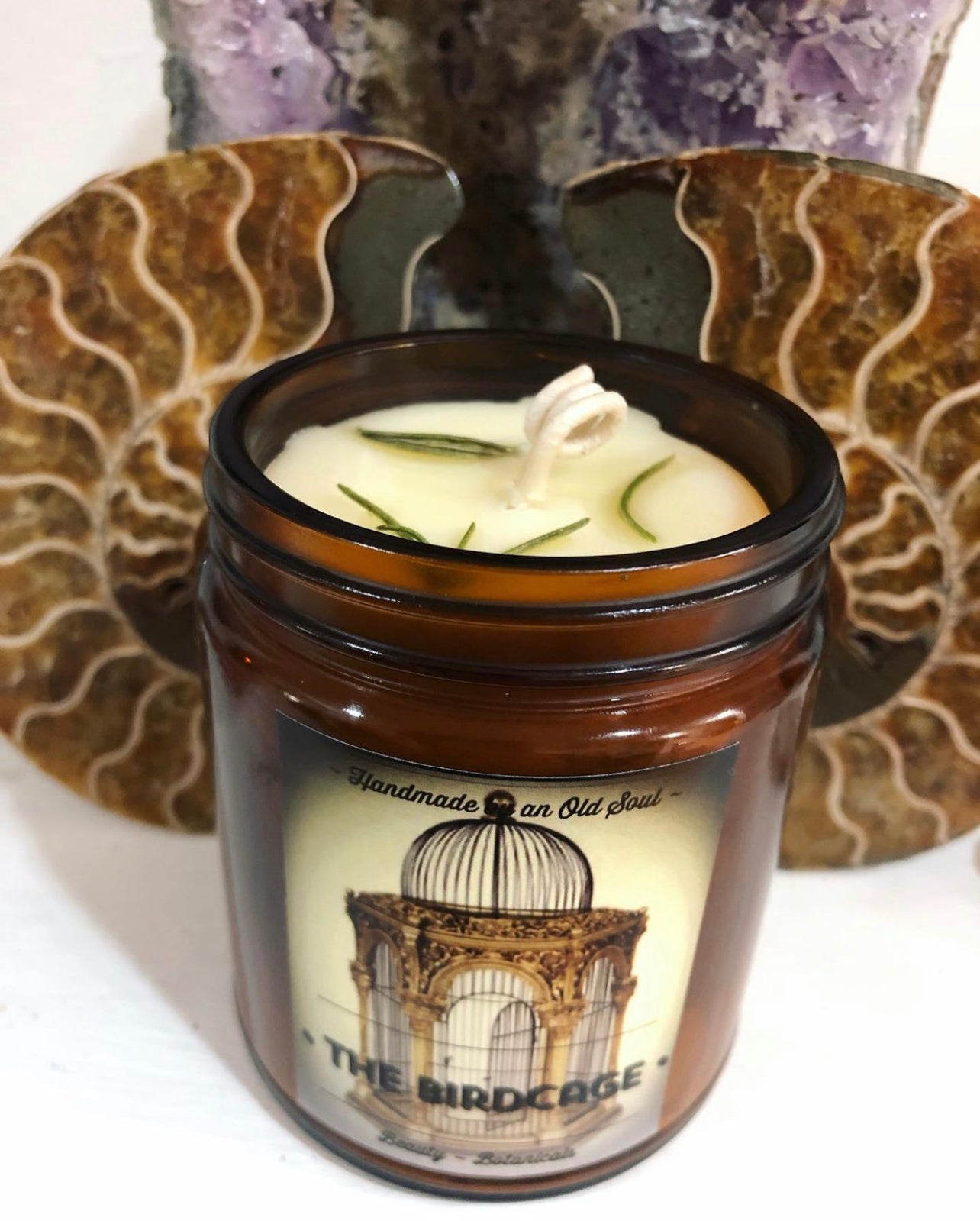 Bergamot & Rosemary Organic Beeswax Handmade Candles ~ Essential Oils ~ No perfumes ~Handmade by an Old Soul ~ *