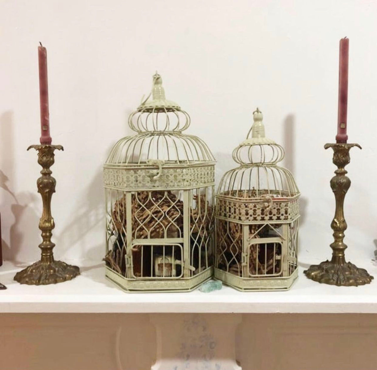 Birdcage Candle Holders ~ Comes with one candle of choice ~ or personalized Gift Cages w/ various items*Shipping Varies ~ please message