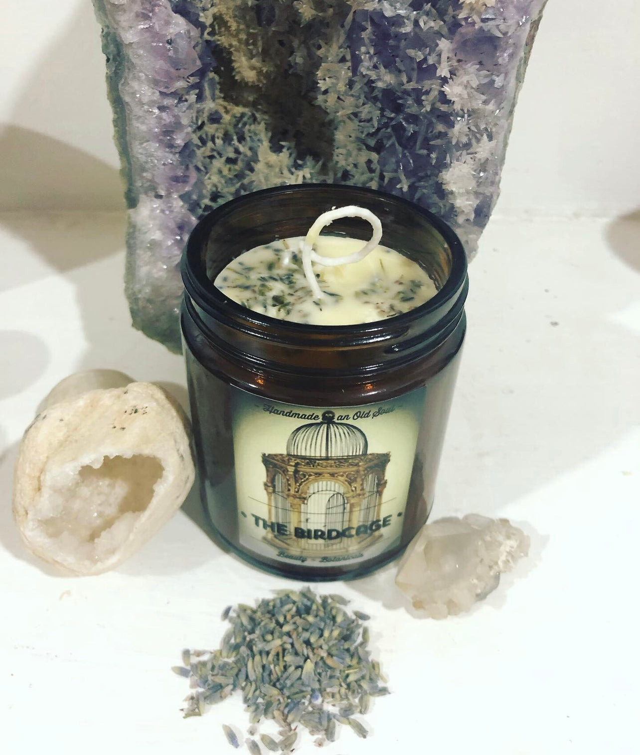 Vanilla, Lavender & Lemon Organic Beeswax Handmade Candles ~ Essential Oils ~ dried Lavender ~ Soy FREE* ~ Palm Oil FREE* ~ Paraffin FREE**