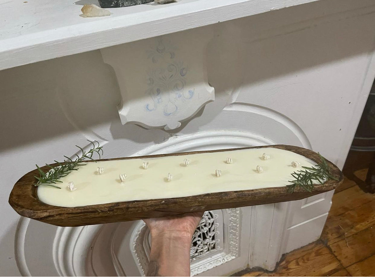 Baguette Bowl Candle ~ 7 wick candle ~ Dough Bowl Candle ~ Bread Bowl Candle ~ Rustic Candle ~ Essential Oils ~ Soy Free*