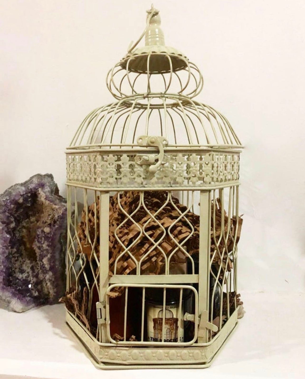 Birdcage Candle Holders ~ Comes with one candle of choice ~ or personalized Gift Cages w/ various items*Shipping Varies ~ please message