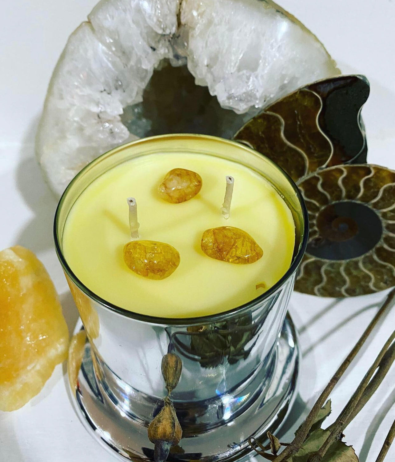 Citrine Goddess* ~ Goddess of the Sun Candle ~ infused with 6 Citrus Essential Oils* - No Fragrances ~ All Natural*