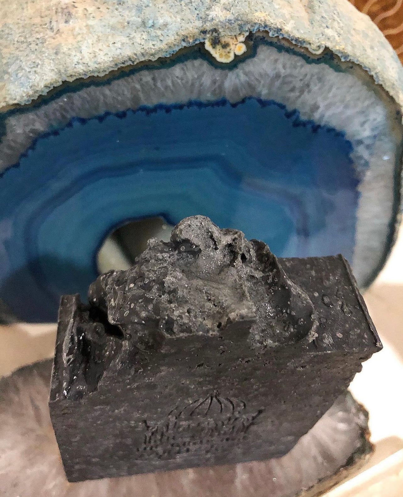 Charcoal Acne Defense Bar ~ "The Black Sea" ~ Pure Food Grade Activated Charcoal , Bentonite Clay w/ TeaTree and Grapefruit and exfoliating Dead Sea Salt