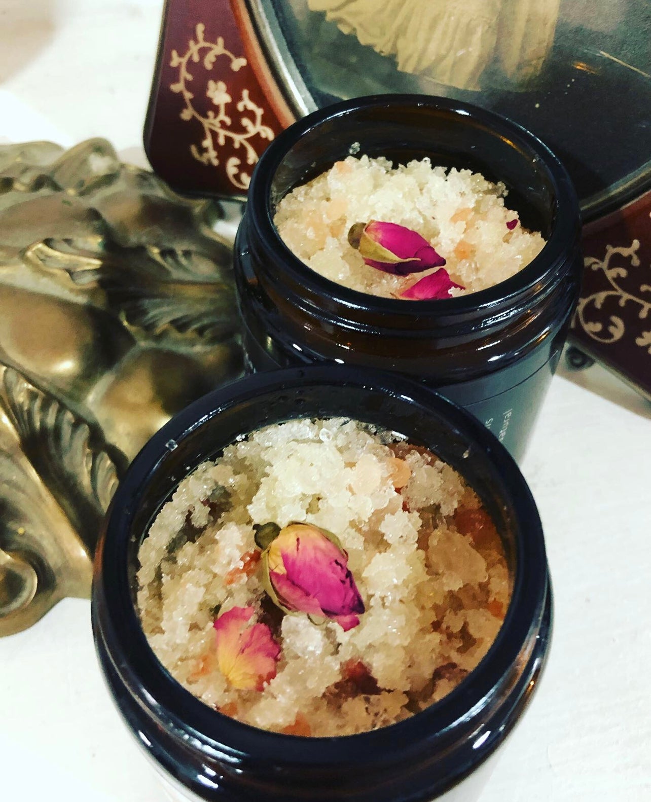 Victorian Rose Scrub* ~ Sugar/Salt Scrub infused with Rose, Lavender and Ylang Ylang ~ Himalayan Pink Salt / Dead Sea Salt / Epsom Salt