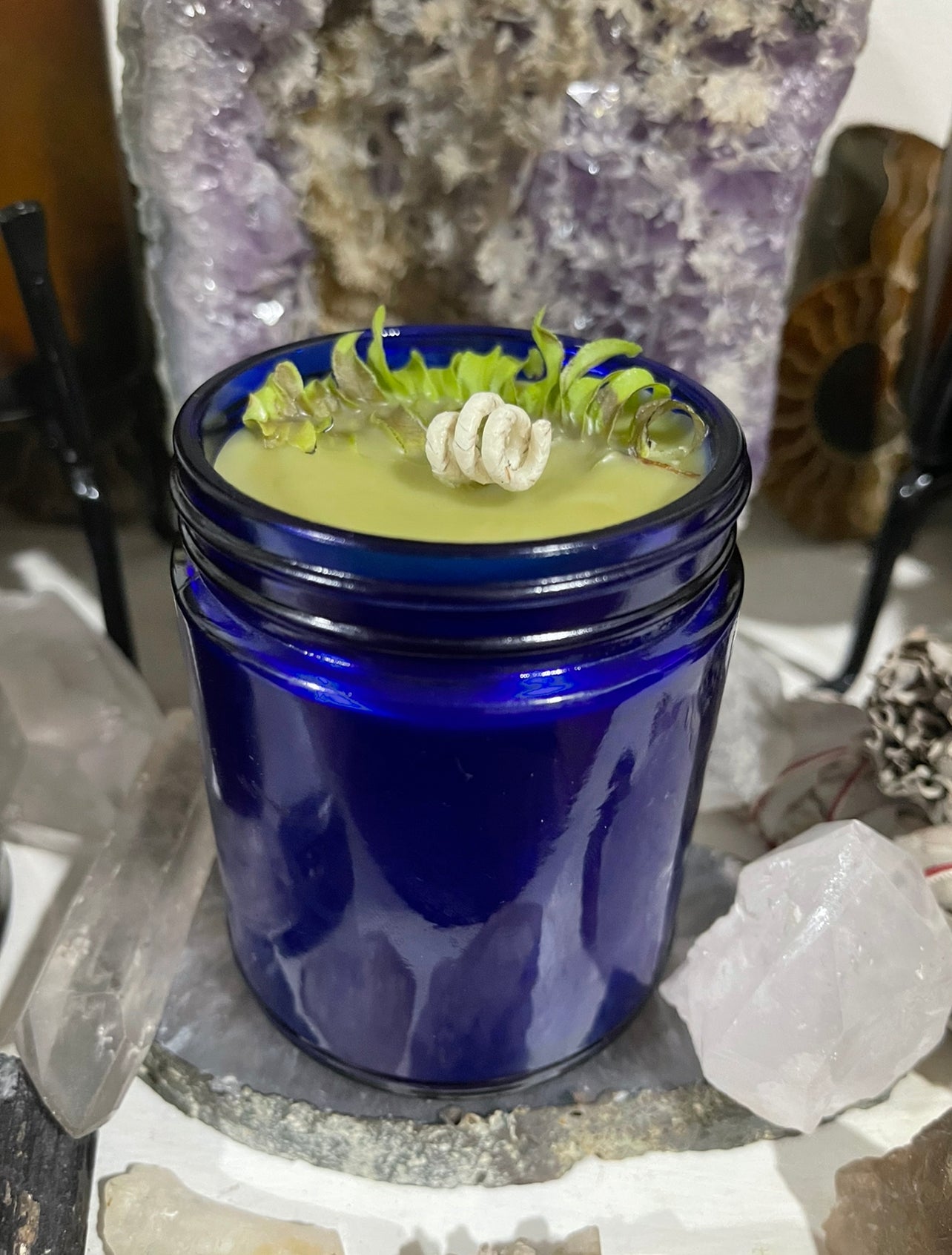 Oakmoss Candle ~ in honor of all Green Witches ~ All Natural Candle ~ Organic Wax ~ Oakmoss Essential Oil ~ Pure Magic *