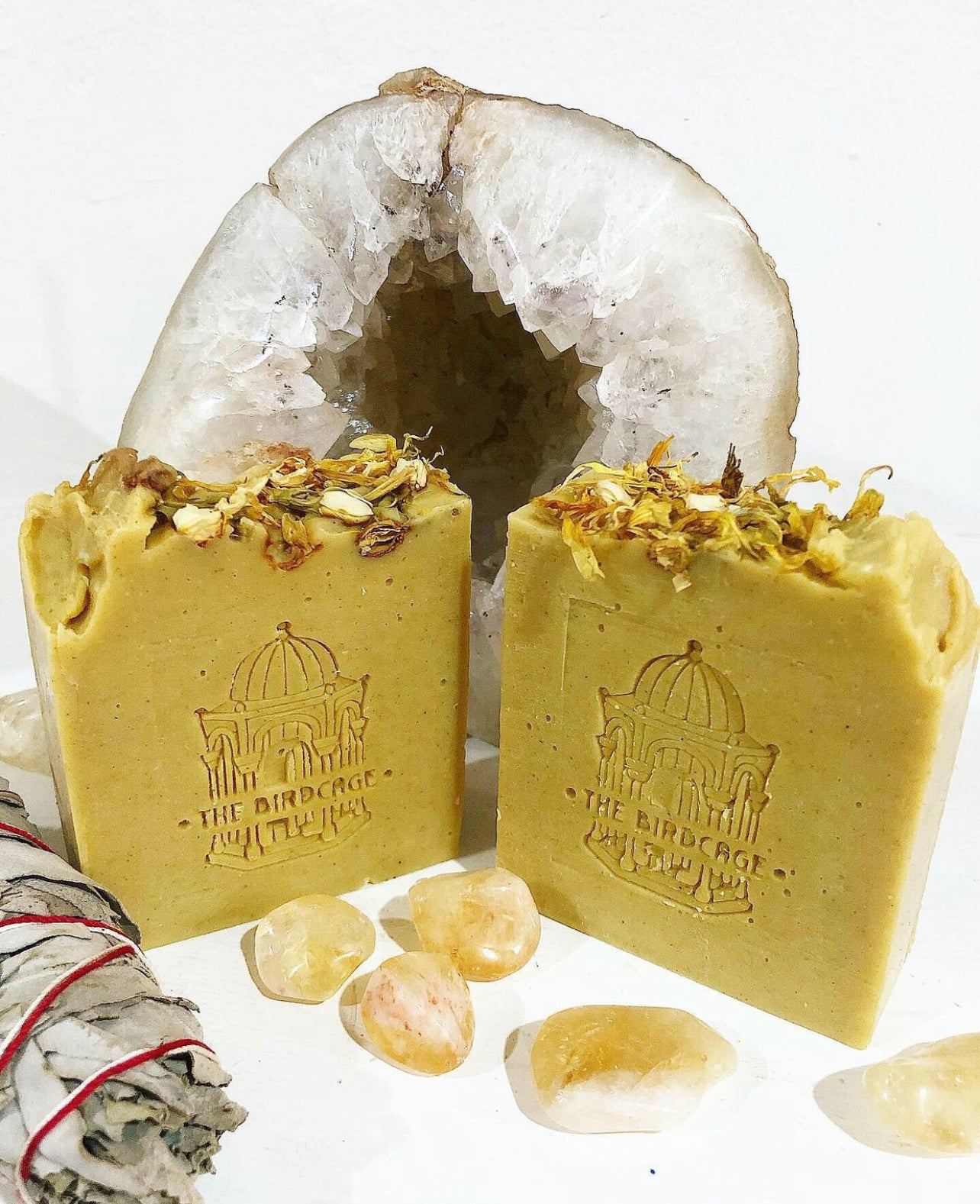 Clary Sage & Ripe Orange Handmade Soap ~ Pure Therapeutic Grade Essential Oils with Moroccan Rhassoul Clay w/ Safflower powder