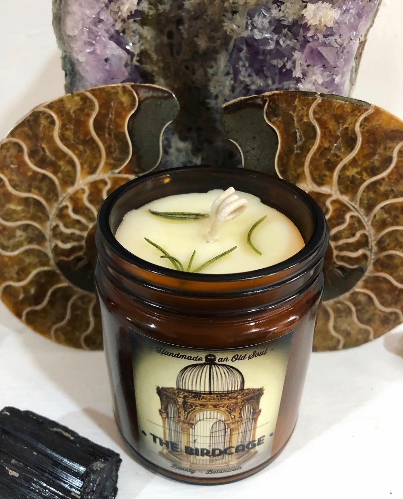 Bergamot & Rosemary Organic Beeswax Handmade Candles ~ Essential Oils ~ No perfumes ~Handmade by an Old Soul ~ *