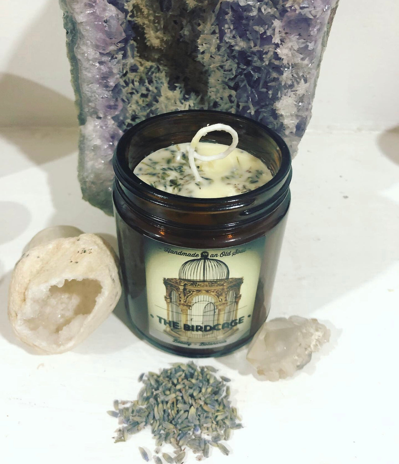 Vanilla, Lavender & Lemon Organic Beeswax Handmade Candles ~ Essential Oils ~ dried Lavender ~ Soy FREE* ~ Palm Oil FREE* ~ Paraffin FREE**