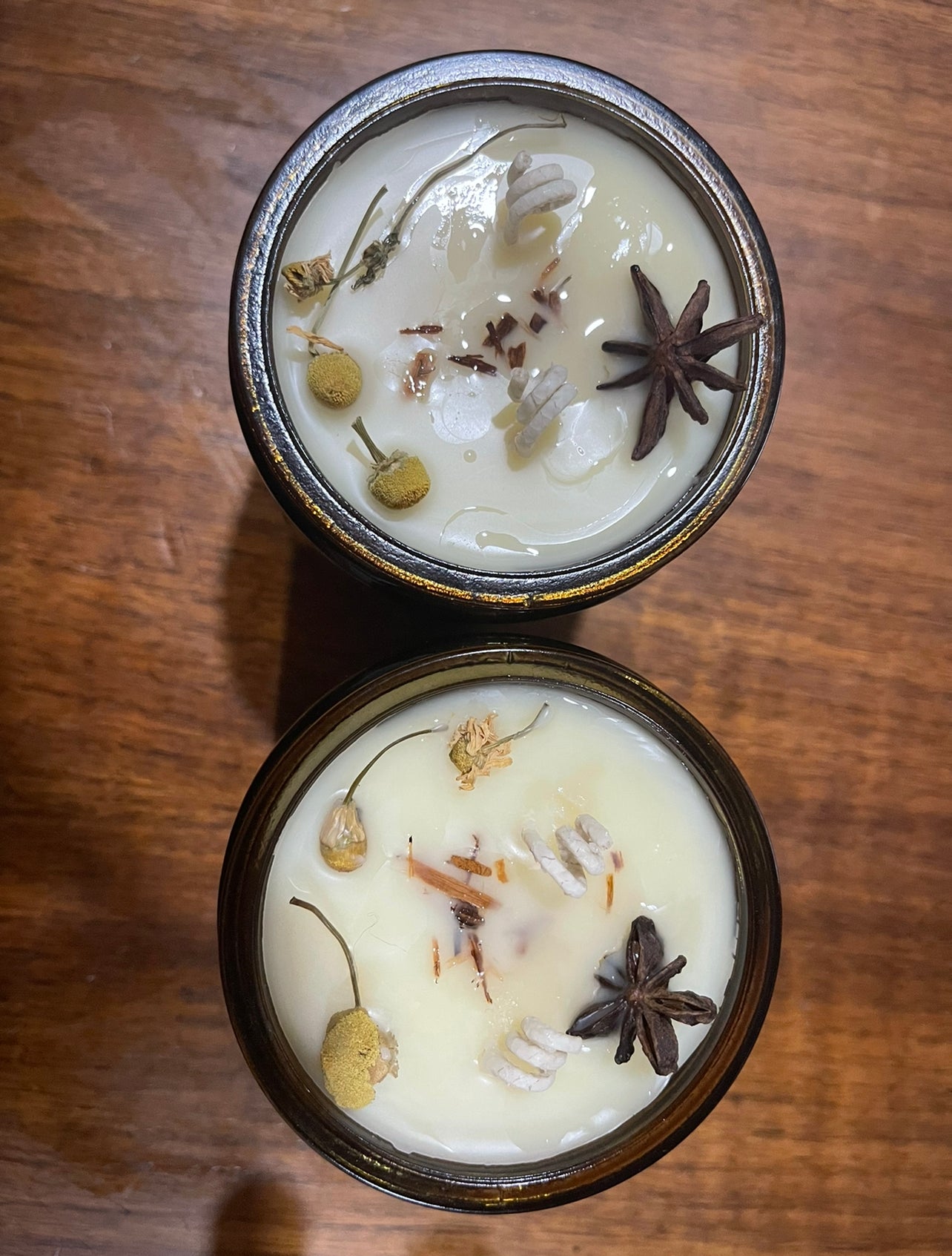 Sandalwood / Clove & Chamomile Handmade Candle~ Essential Oils ~ Soy Free ~ No perfumes ~ All Natural ~Handmade by an Old Soul~ *