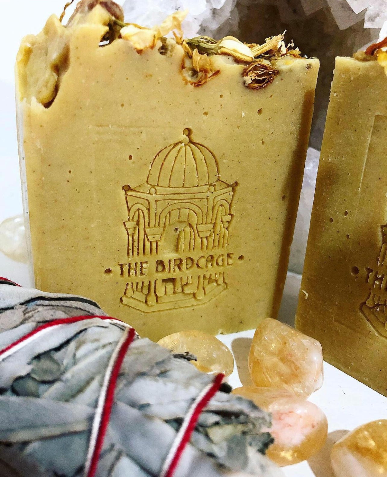 Clary Sage & Ripe Orange Handmade Soap ~ Pure Therapeutic Grade Essential Oils with Moroccan Rhassoul Clay w/ Safflower powder