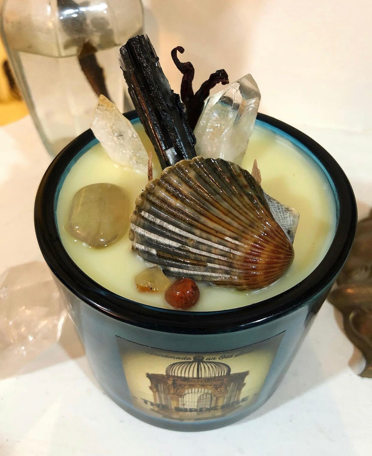 Amphitrite ~ 16 oz ~ the Goddess of the Sea ~ Customized Candle Creations ~ Essential Oils~ Soy Free* ~ Palm Oil Free ~ Crystal Candle