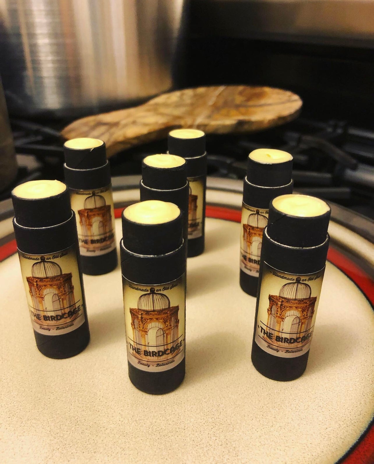 Organic Lip Balm ~ Tangerine / Helichrysum Essential Oils & Organic Raw Honey ~ All Natural