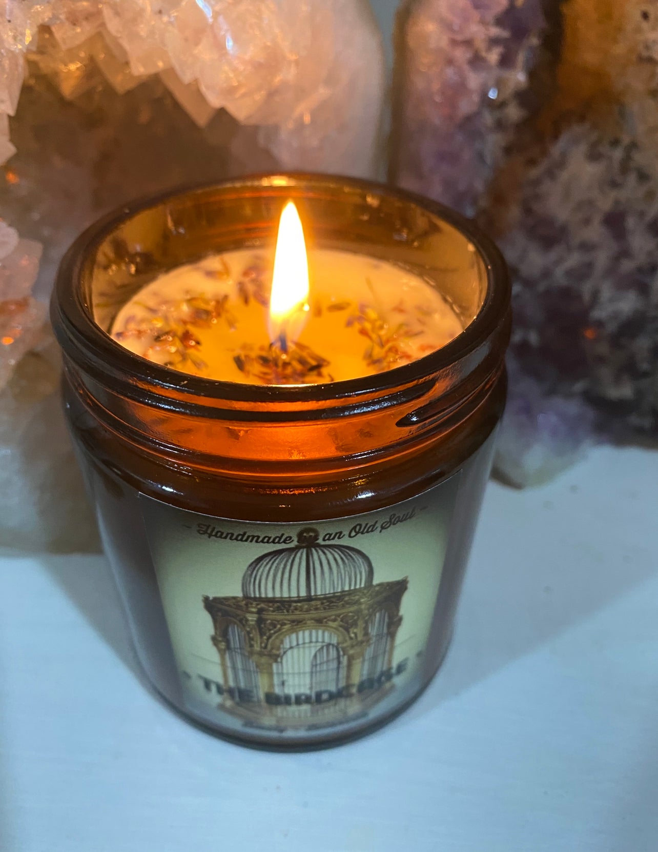 Vanilla, Lavender & Lemon Organic Beeswax Handmade Candles ~ Essential Oils ~ dried Lavender ~ Soy FREE* ~ Palm Oil FREE* ~ Paraffin FREE**