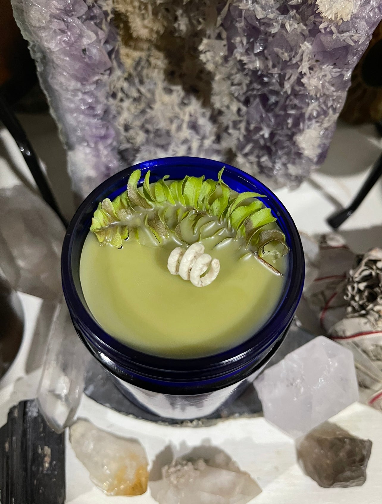 Oakmoss Candle ~ in honor of all Green Witches ~ All Natural Candle ~ Organic Wax ~ Oakmoss Essential Oil ~ Pure Magic *