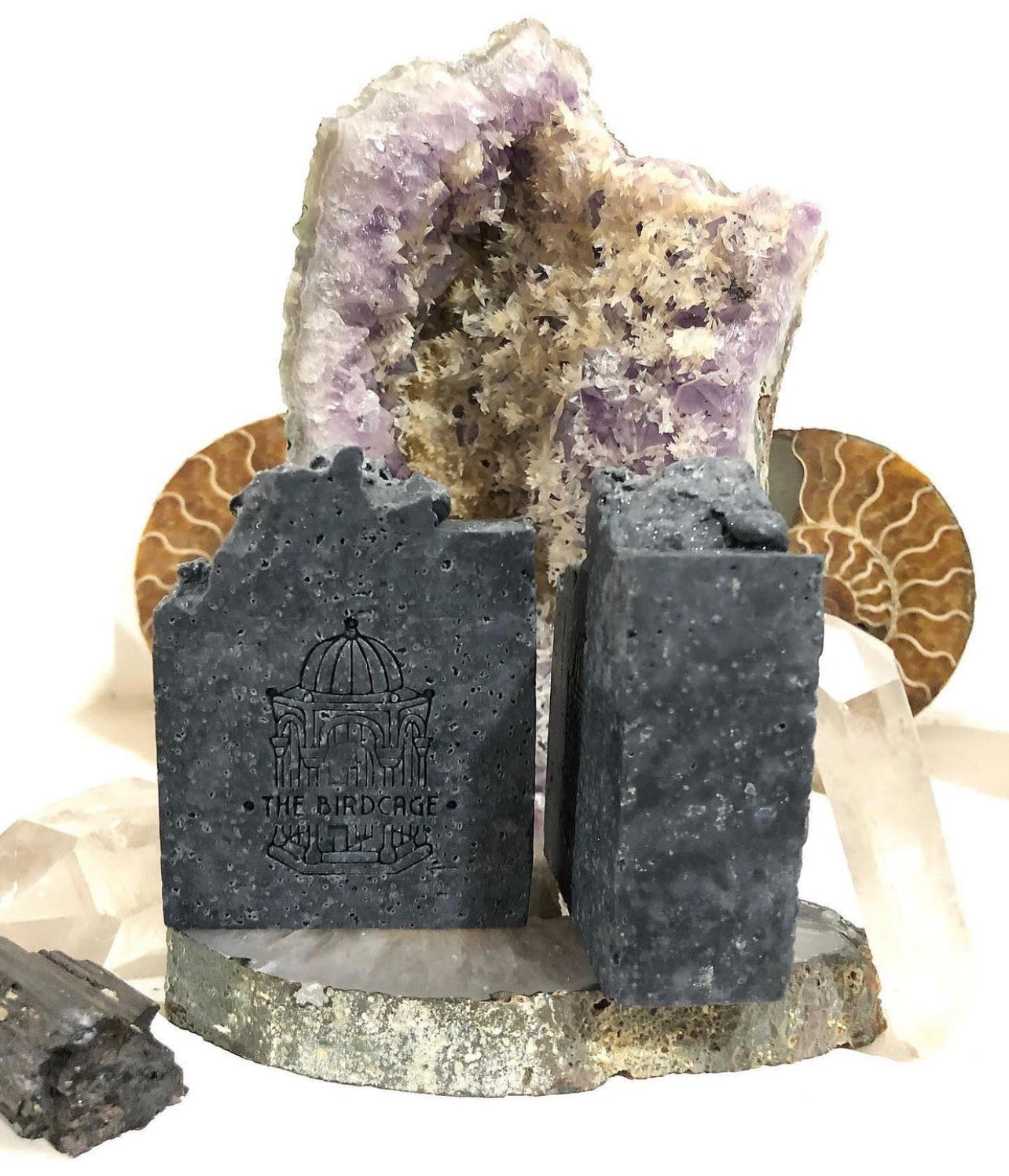 Charcoal Acne Defense Bar ~ "The Black Sea" ~ Pure Food Grade Activated Charcoal , Bentonite Clay w/ TeaTree and Grapefruit and exfoliating Dead Sea Salt