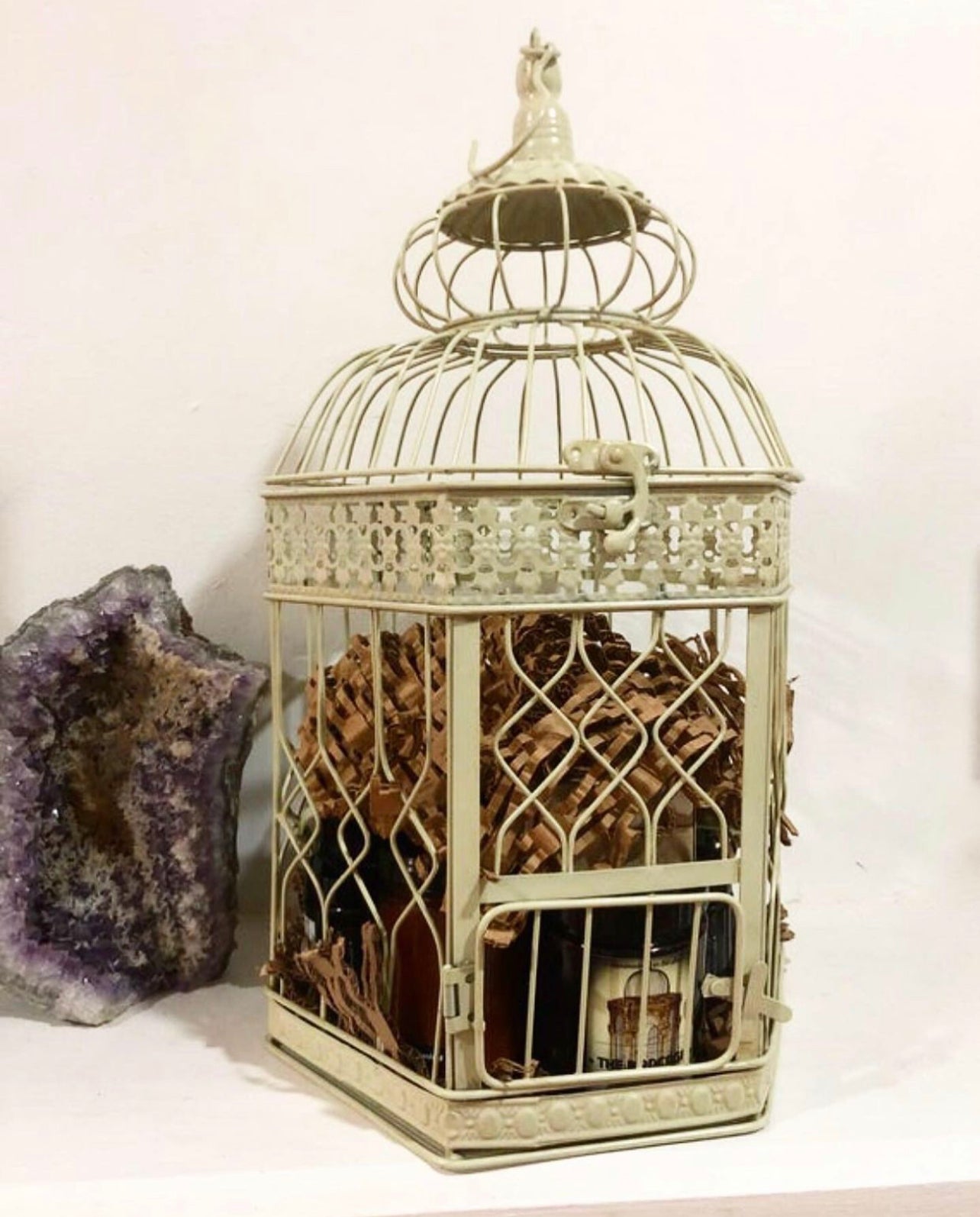 Birdcage Candle Holders ~ Comes with one candle of choice ~ or personalized Gift Cages w/ various items*Shipping Varies ~ please message