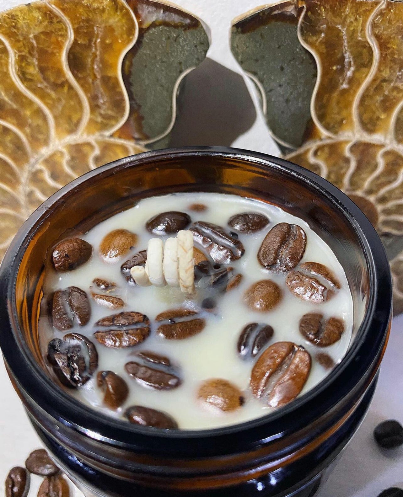 Ginger Spice Latte Candle ~ Essential Oils Only ~ All Natural ~ No Fragrances~ Chemical Free ~ Soy Free*