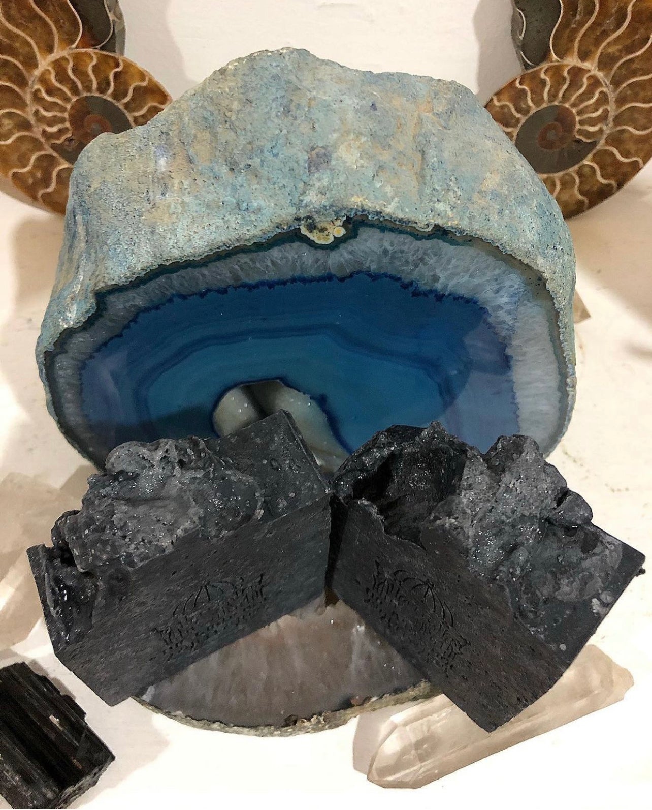 Charcoal Acne Defense Bar ~ "The Black Sea" ~ Pure Food Grade Activated Charcoal , Bentonite Clay w/ TeaTree and Grapefruit and exfoliating Dead Sea Salt