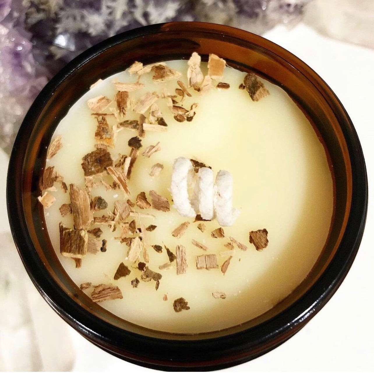 Ho Wood & Turmeric Natural Candle w/ Organic White Willow Bark ~ Essential Oils Only ~ All Natural ~ No Fragrances~ Chemical and Soy Free*