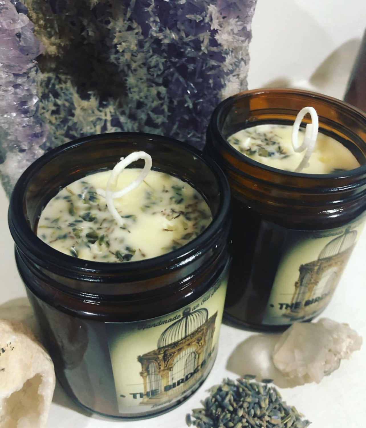 Vanilla, Lavender & Lemon Organic Beeswax Handmade Candles ~ Essential Oils ~ dried Lavender ~ Soy FREE* ~ Palm Oil FREE* ~ Paraffin FREE**