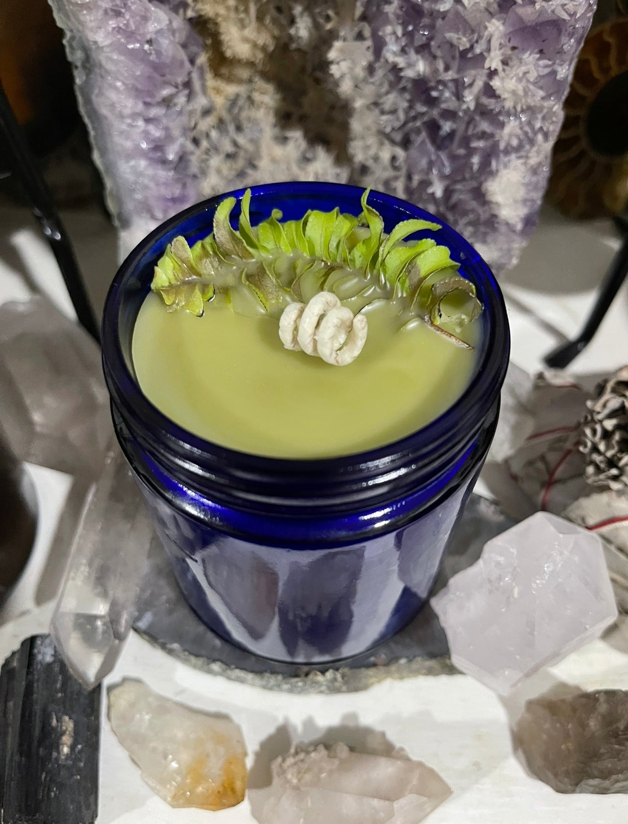 Oakmoss Candle ~ in honor of all Green Witches ~ All Natural Candle ~ Organic Wax ~ Oakmoss Essential Oil ~ Pure Magic *
