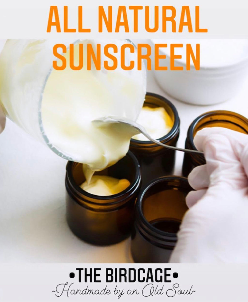Sunscreen ~ All Natural ~ Pure ~ Organic ~ PABA Free ~ Essential Oils ~ Safe for Babies, Marine Life* and Adults ~Handmade by an Old Soul~