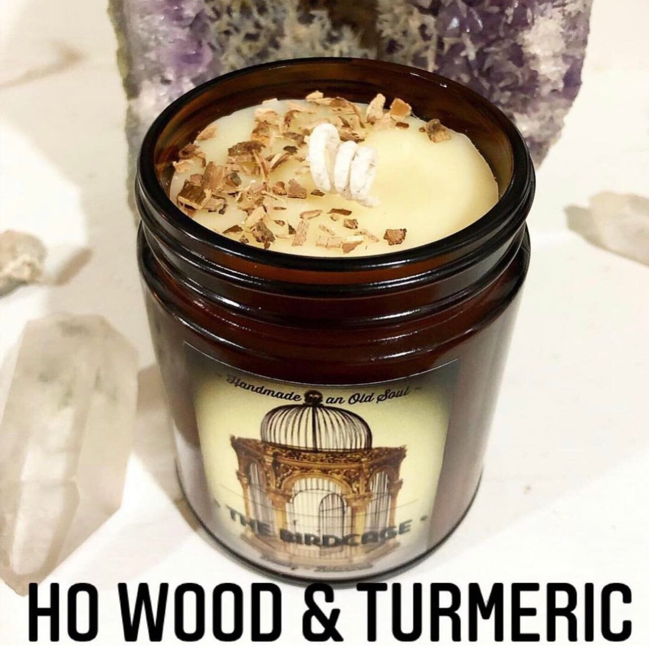 Ho Wood & Turmeric Natural Candle w/ Organic White Willow Bark ~ Essential Oils Only ~ All Natural ~ No Fragrances~ Chemical and Soy Free*