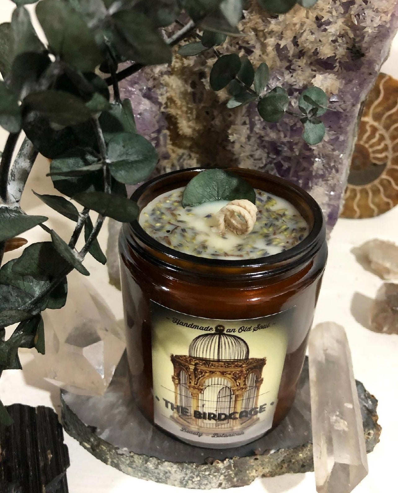 Lavender & Eucalyptus Natural Candle ~ Hand Poured ~ Essential Oils ~ Soy Free ~ No Perfumes ~Handmade by an Old Soul~ *