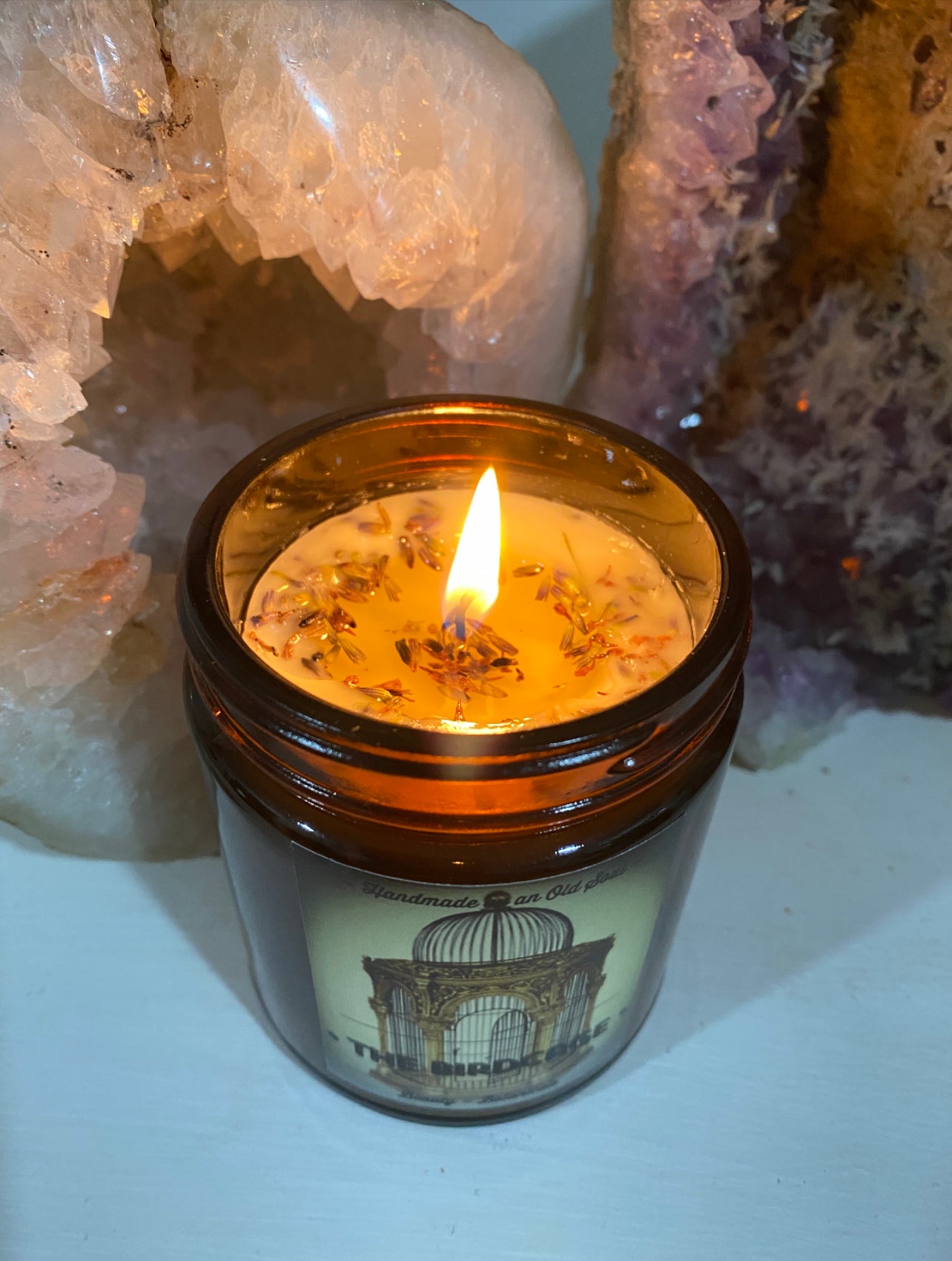 Vanilla, Lavender & Lemon Organic Beeswax Handmade Candles ~ Essential Oils ~ dried Lavender ~ Soy FREE* ~ Palm Oil FREE* ~ Paraffin FREE**