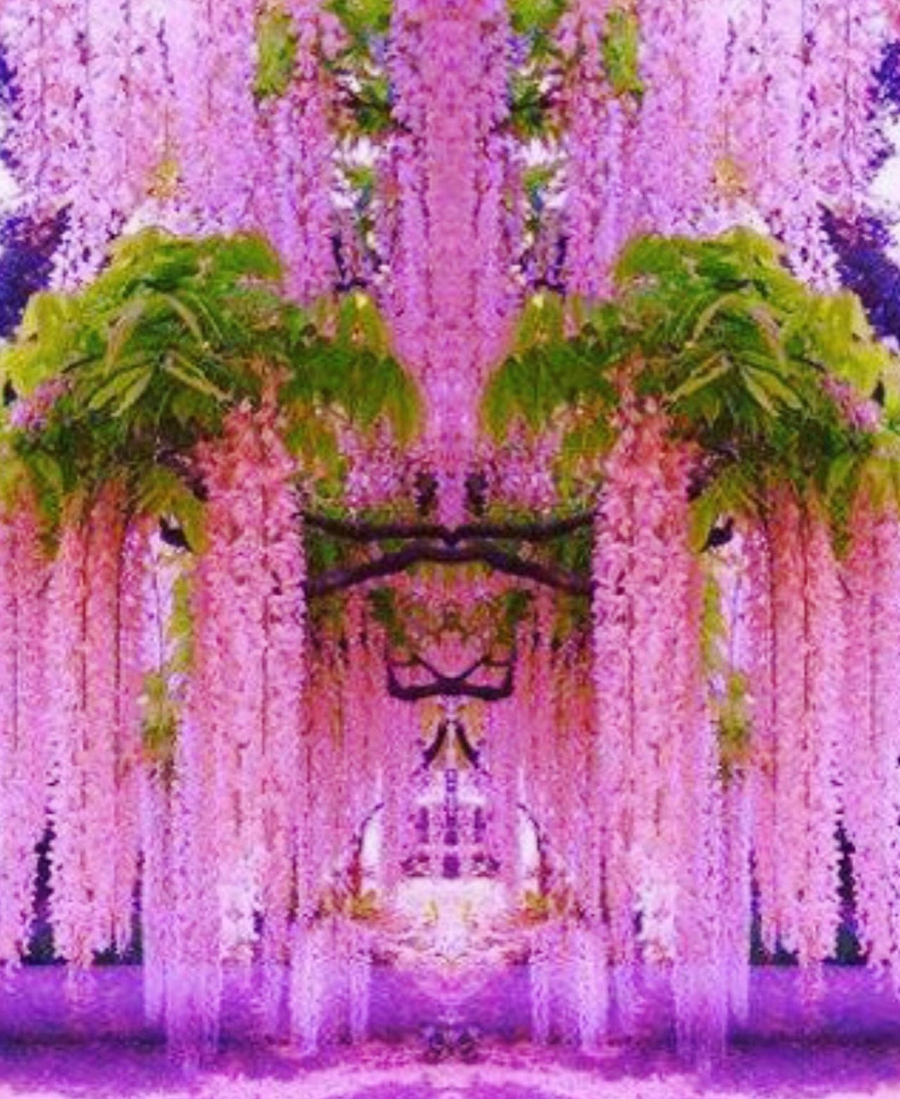 Wisteria */ Amethyst ~ Essence Oil Organic Beeswax Candle infused with Amethyst Healing Powers* ~ Gemstone Candle ~ please read Item Details*