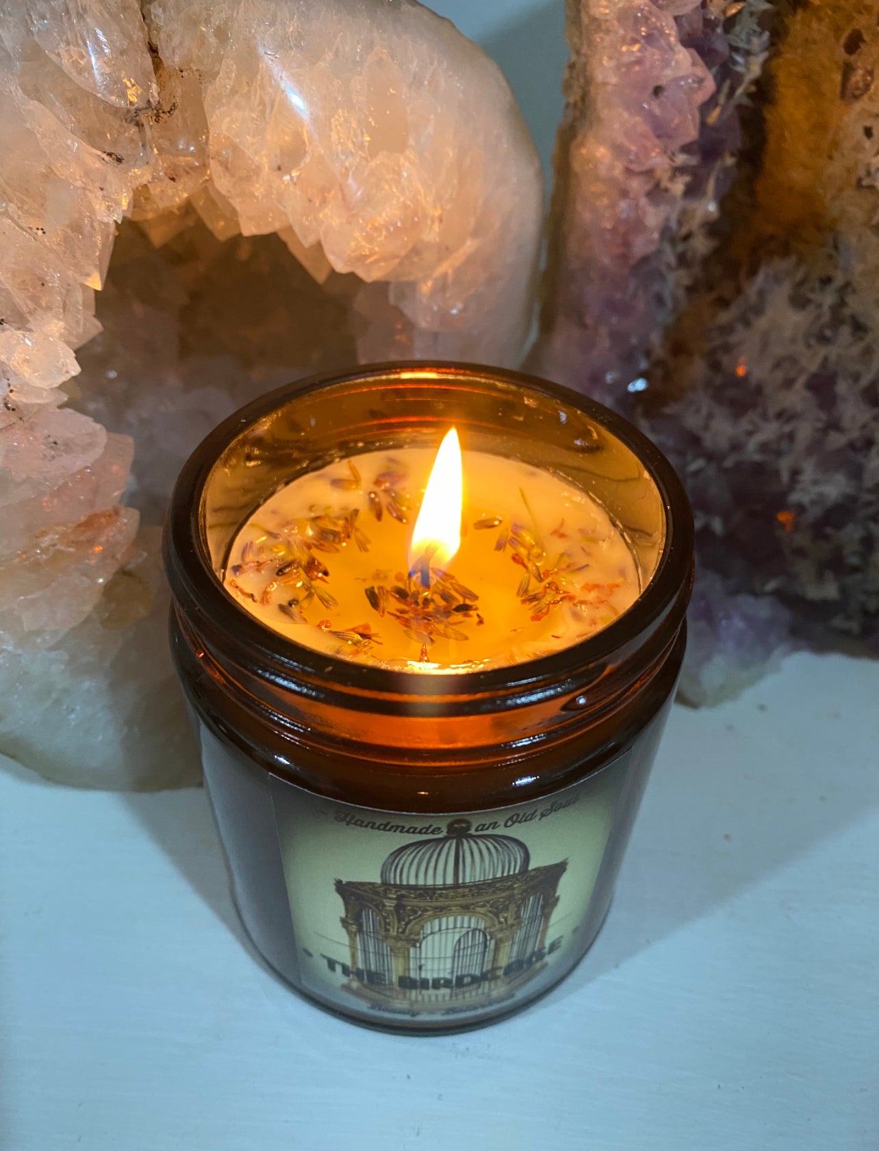 Vanilla, Lavender & Lemon Organic Beeswax Handmade Candles ~ Essential Oils ~ dried Lavender ~ Soy FREE* ~ Palm Oil FREE* ~ Paraffin FREE**