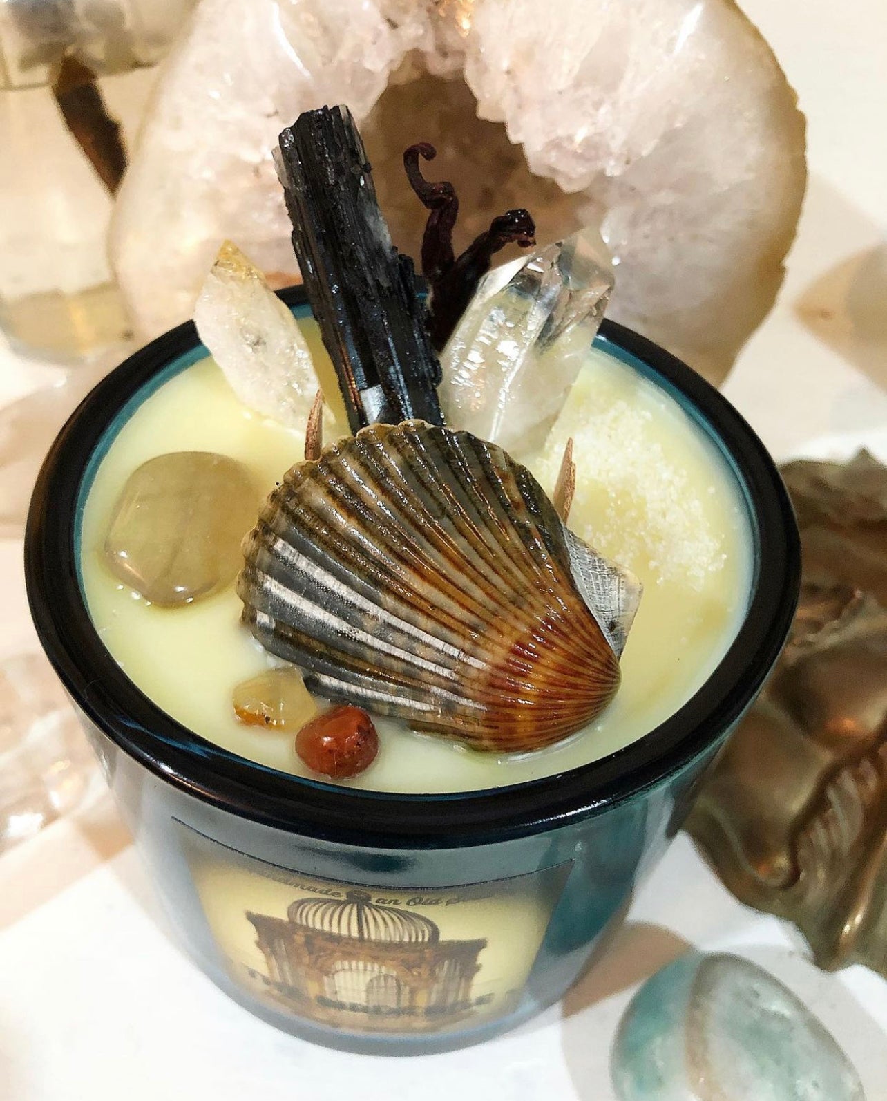 Amphitrite ~ 16 oz ~ the Goddess of the Sea ~ Customized Candle Creations ~ Essential Oils~ Soy Free* ~ Palm Oil Free ~ Crystal Candle
