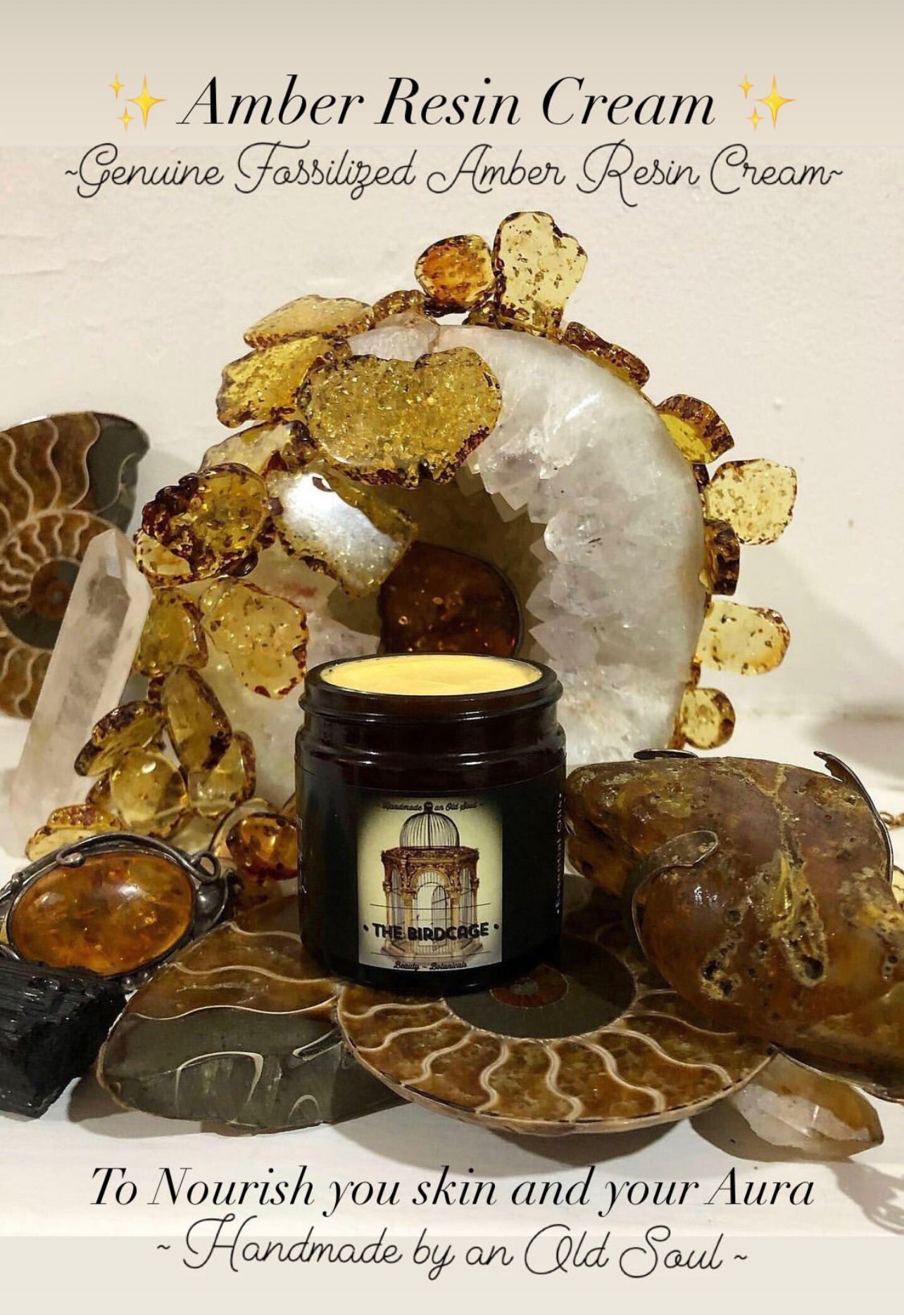 Amber Resin Body Butter ~ Fossilized Amber Resin ~ Genuine Amber Resin –