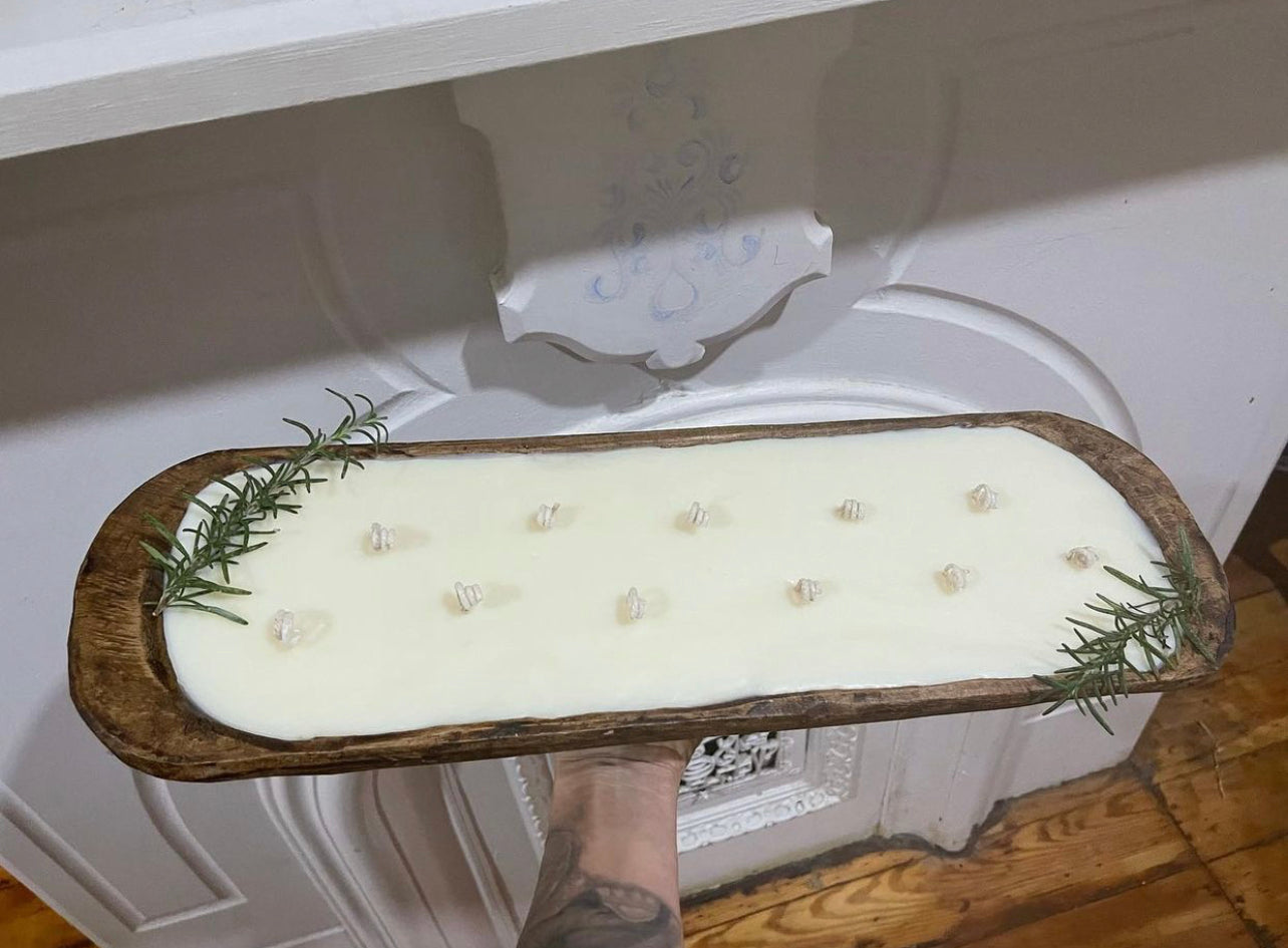 Baguette Bowl Candle ~ 7 wick candle ~ Dough Bowl Candle ~ Bread Bowl Candle ~ Rustic Candle ~ Essential Oils ~ Soy Free*