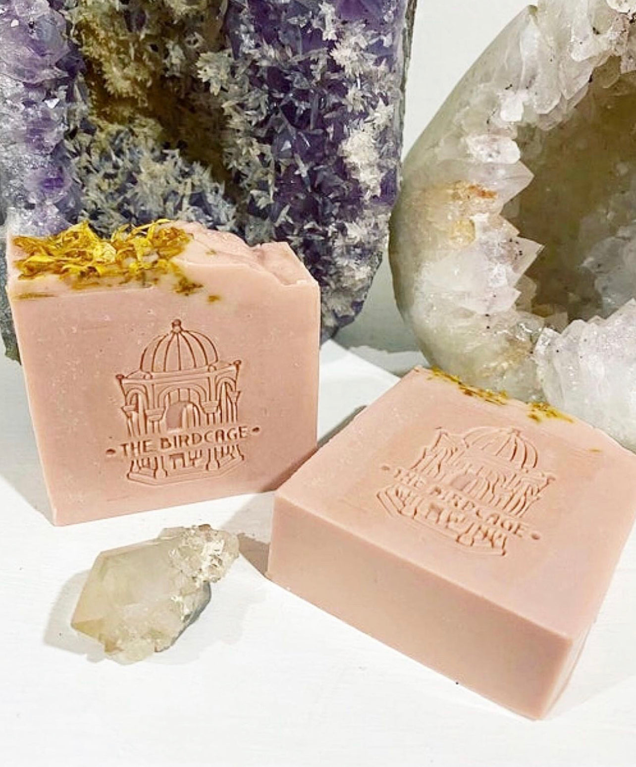 Victorian Love Cage ~ Candle Holder, Rose Candle , Rose Scrub, Victorian Garden Roll on and Pink Lemonade Handmade Soap *